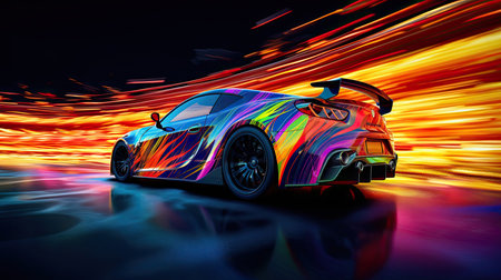 Sports car concept design. Generative AIの素材