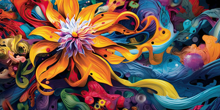 Abstract art wallpaper background. AI Generativeの素材