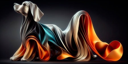 Dog and assorted ornaments. Generative AIの素材