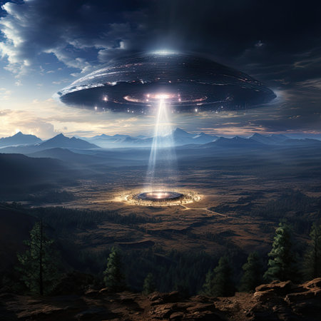 UFO alien ship sighting. Generative AIの素材