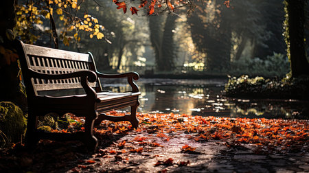 Nice background for autumn and fall concept. Generative AIの素材