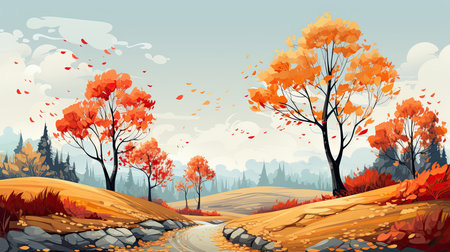 Nice background for autumn and fall concept. Generative AIの素材