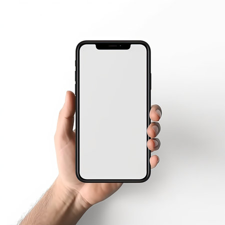 Mobile phone with abstract background for wallpaper. Generative AIの素材