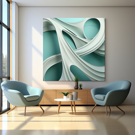 Modern background and decoration and soft shapes. Generativeの素材
