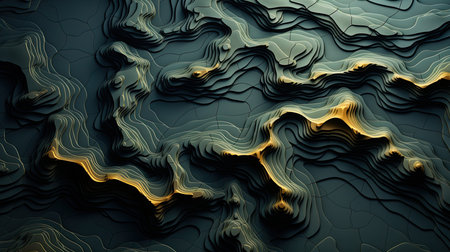 Topographic contour for background. Generative AIの素材