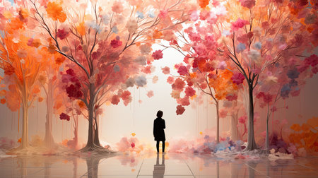 Spring concept art and illustration. Generative AIの素材