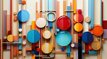 Abstract and colorful background art. Generative AIの素材