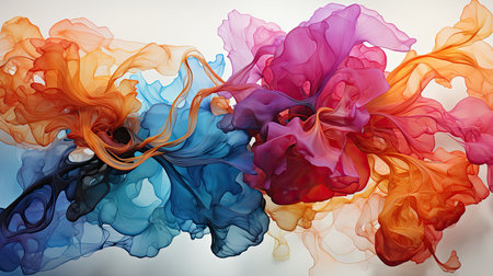 Abstract colorful background and splash. Generative AIの素材