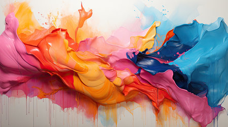 Abstract colorful background and splash. Generative AIの素材