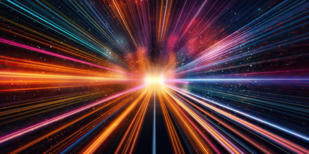 A Warp Through the Cosmic Vortex. AI Generativeの素材