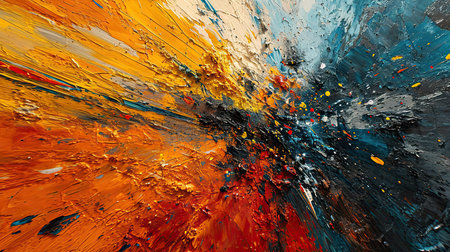 Space and colorful abstract art. Generative AIの素材