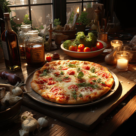 The Art of Gourmet Pizza. AI Generativeの素材