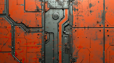 Intricate tech panel showcasing advanced machinery. Generative AIの素材