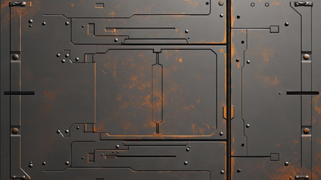 Intricate tech panel showcasing advanced machinery. Generative AIの素材