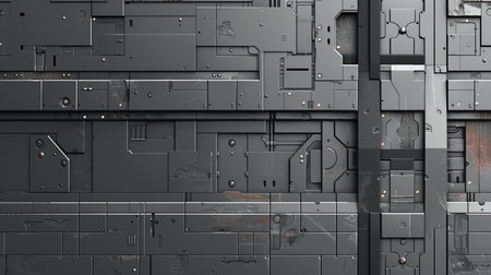 Intricate tech panel showcasing advanced machinery. Generative AIの素材