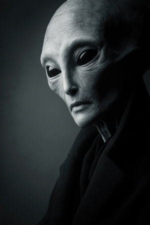 Alien Leader With Sharp Features Generative AIの素材