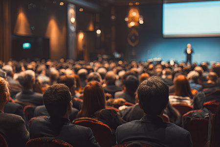 Crowd Watching Conference Presentation Generative AIの素材