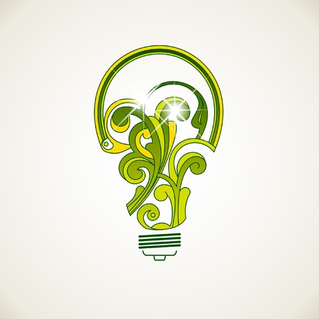 Electric bulb from abstract elementsのイラスト素材