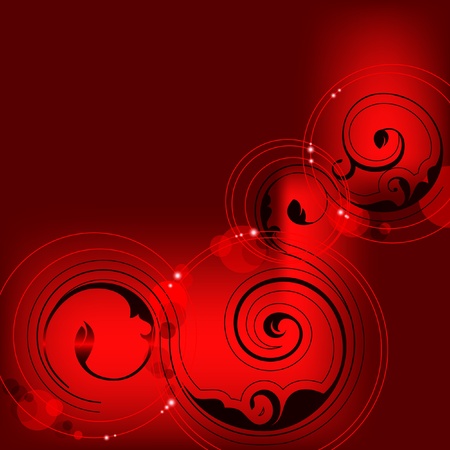Brilliant red abstract background with flower elements
のイラスト素材