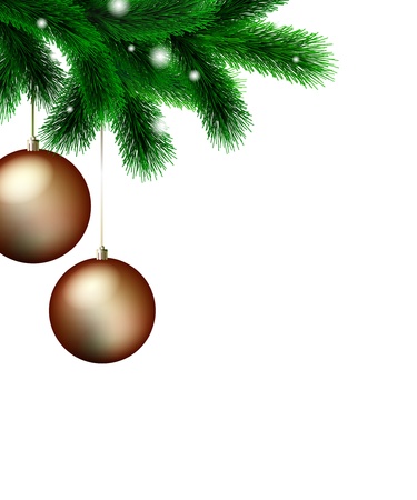 Vector branch christmas tree isolated on white backgroundのイラスト素材