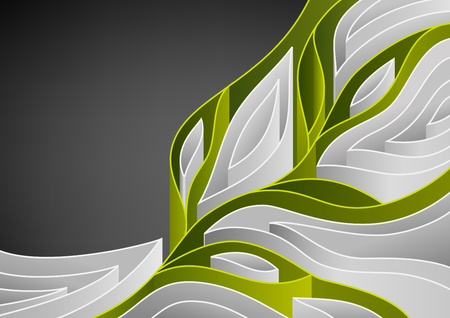 Abstract spring background with green branch of treeのイラスト素材