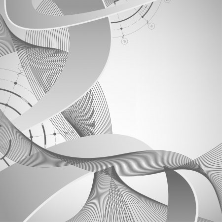 Gray abstract background with white elementsのイラスト素材