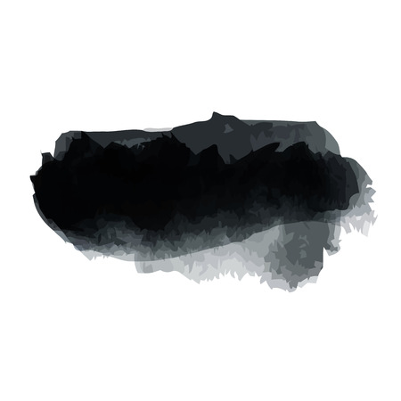 Watercolor black and white blot. Vector illustrationのイラスト素材