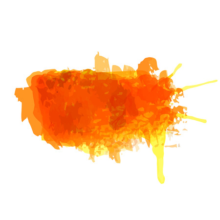 Bright orange watercolor blot. Vector illustrationのイラスト素材
