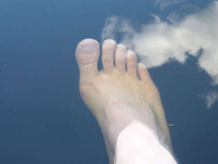 Foot in water