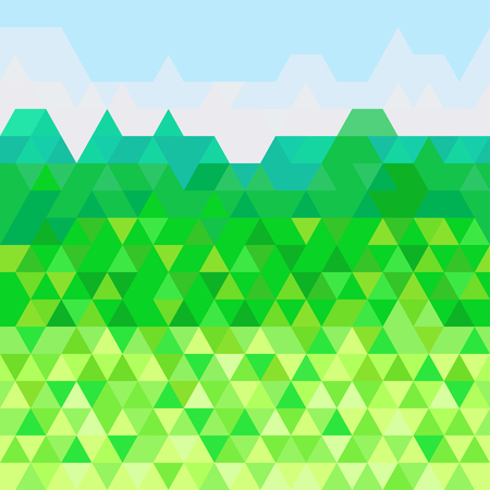 Seamless triangle pattern on horizontal. Abstract geometric wallpaper. Cute background. Print for polygraph, posters, t-shirts and textiles. Beautiful texture. Doodle for design.のイラスト素材