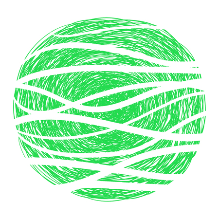 Chaos. Circle tangled chaotic lines. Hand drawn dinamic scrawls. Background with lines. Universal patternÐ¼のイラスト素材