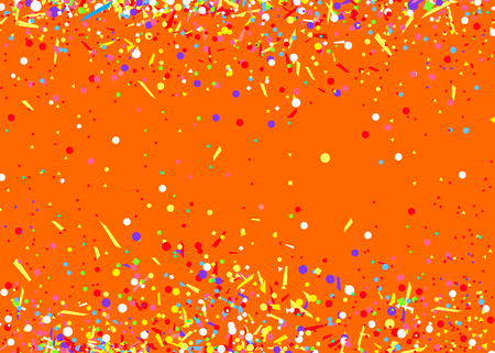 Bright background with colored confetti. Pattern for design. Print for polygraphy, posters, t-shirts and textiles. Greeting cards. Explosion. Bright firework. Print for polygraphy, banners and postersのイラスト素材