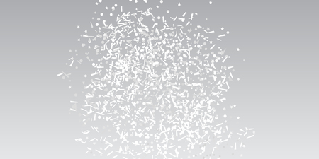 Confetti on isolated background. Geometric holiday texture with glitters. Image for banners, posters and flyers. Greeting cards. Black and white illustrationのイラスト素材