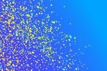Multicolored confetti on isolated background. Colorful holiday firework. Festive texture with colored glitters. Geometric background. Image for posters and flyersのイラスト素材
