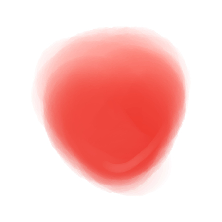 Hand drawn colorful digital spot on isolated white. Colored aquarelle blotch. Watercolour splotch. Paint and ink smudges. Bright blur stain. Trendy label brush stroke backgroundのイラスト素材