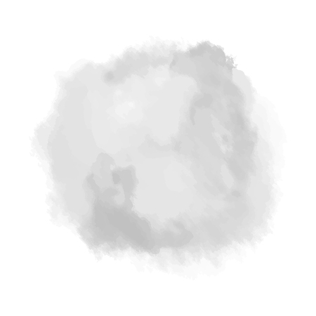 Watercolor spot on white. Digital aquarelle blotch on isolated background. Hand drawn stain for design. Doodle for inscription. Black and white illustrationのイラスト素材