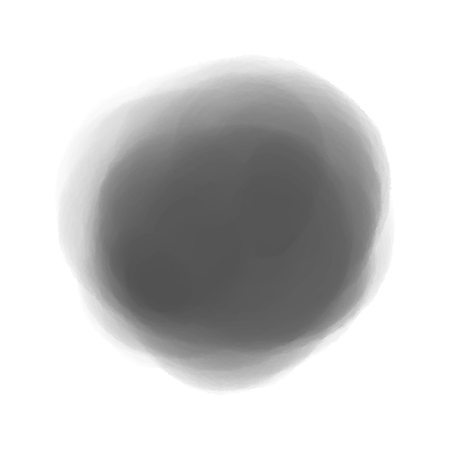 Watercolor spot on white. Digital aquarelle blotch on isolated background. Blur stain. Hand drawn backdrop for design and work. Doodle for inscriptions. Black and white illustrationのイラスト素材