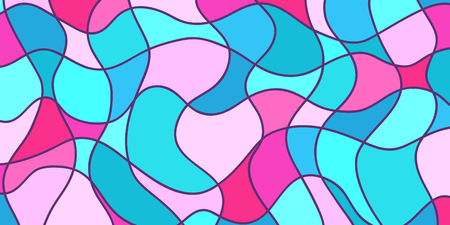 Abstract tile wallpaper of the surface. Wavy background. Mosaic pattern with waves. Multicolored texture. Decorative backdropのイラスト素材