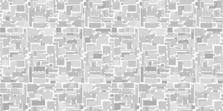 Polygonal background. Multicolored tile backdrop. Seamless abstract texture with different shapes. Geometric wallpaper. Image for your business. Black and white illustrationのイラスト素材