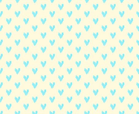 Hand drawn background with colored hearts. Seamless grungy wallpaper on surface. Abstract texture with love signs. Lovely pattern. Line art. Print for banner, flyer or poster. Colorful illustrationのイラスト素材