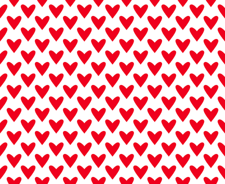 Hand drawn background with colored hearts. Seamless grungy wallpaper on surface. Abstract texture with love signs. Lovely pattern. Print for banner, flyer or poster. Colorful illustrationのイラスト素材