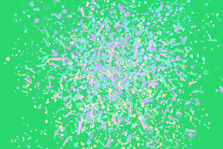 Confetti on isolated background. Colorful pattern with geometric shapes. Holiday texture from glitters. Luxury colored frame. Print for banner, flyer, poster or textileのイラスト素材