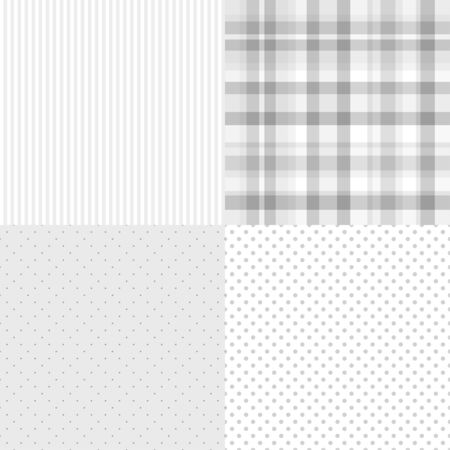 Set of seamless backgrounds. Stripe pattern. Abstract dotted wallpaper. Prints for your designのイラスト素材