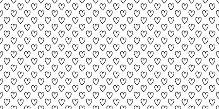 Background with hearts. Seamless monochrome wallpaper on surface. Print for banners. Black and white illustrationのイラスト素材
