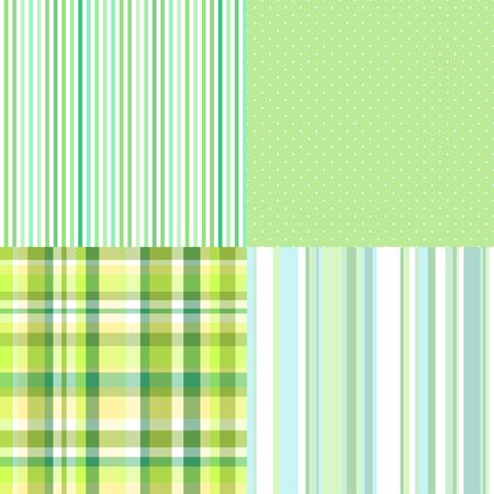 Set of seamless patterns. Simple colored background. Seamless geometric textures for fabricsのイラスト素材