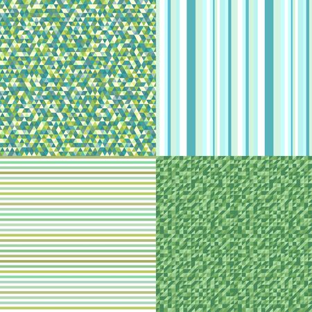 Set of seamless patterns. Simple colored background. Seamless geometric textureのイラスト素材