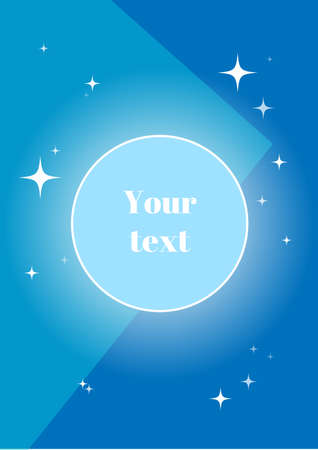 Blue doodle. Geometric layout with your textのイラスト素材