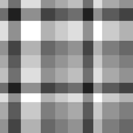 Seamless pattern. Checkered monochrome background. Abstract cloth texture. Print for textiles. Black and white illustrationのイラスト素材