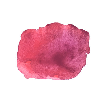 Hand drawn colorful art. Aquarelle spot isolated white. Colored ink. Watercolor splotch. Abstract stain. colorful illustrationのイラスト素材