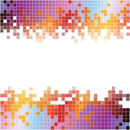 Abstract colorful pixels digital background. のイラスト素材